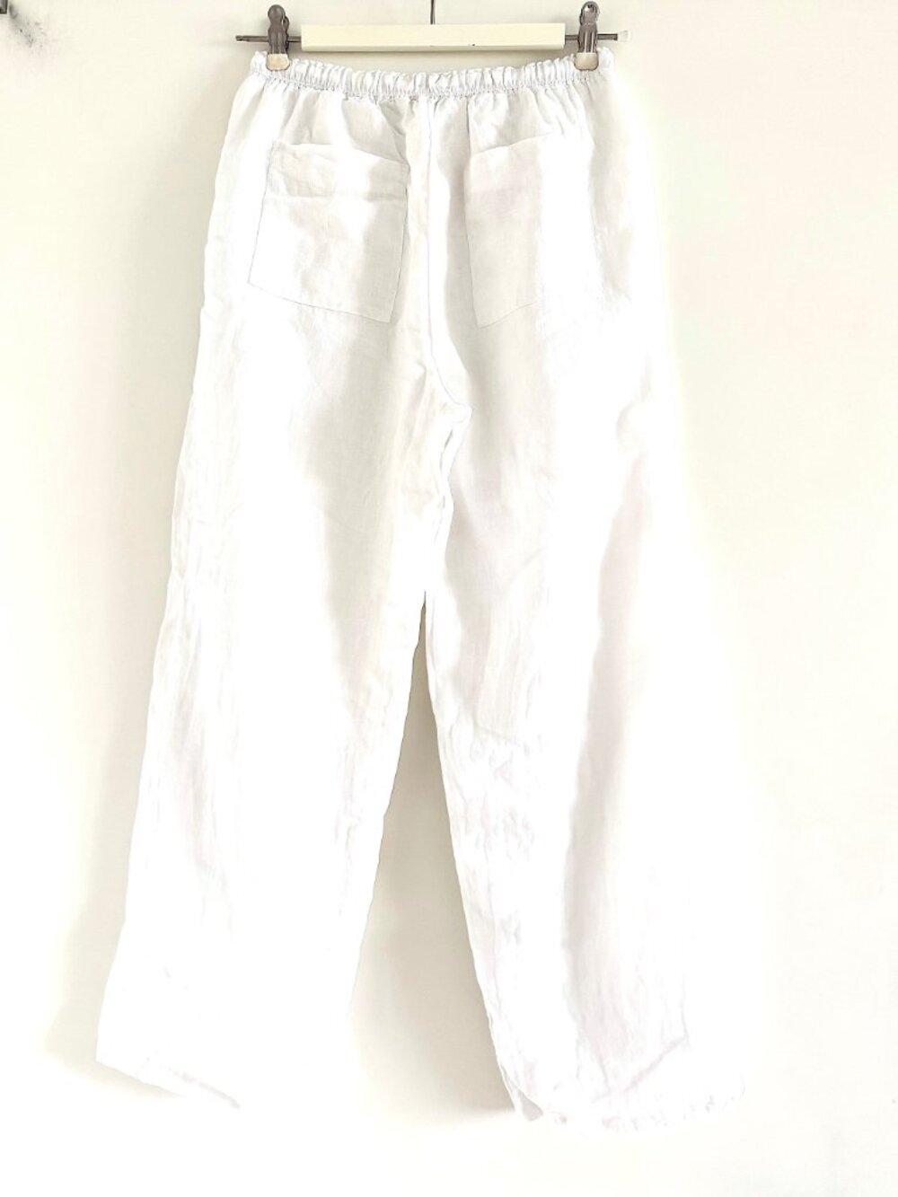 J. Crew White Wide-Leg Drawstring Pants - Picture 4 of 8